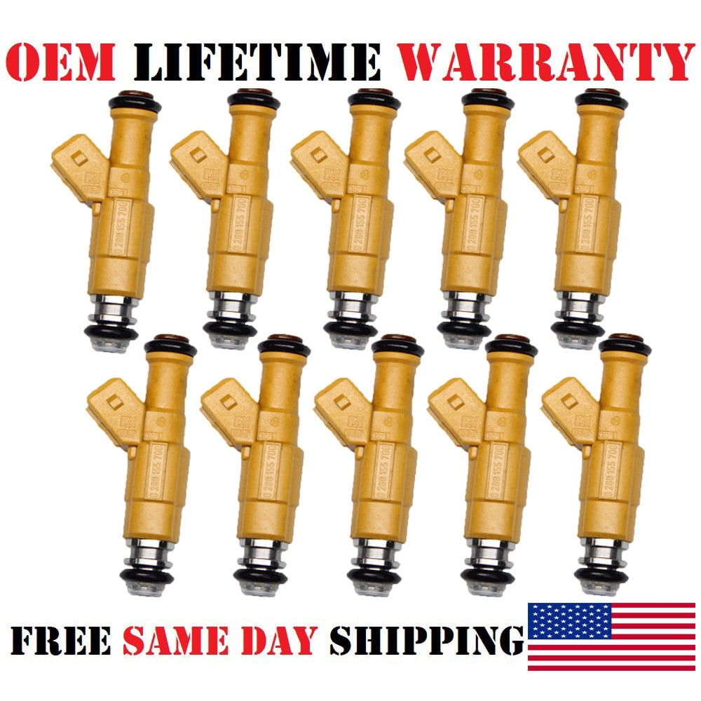 10x OEM #0280155710 Fuel Injectors for 1996-1998 Ford Explorer 5.0L V8 ...