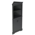 thumbnail image 6 of Newest Tall Corner Floor Cabinet with Doors and Shelves (28.3" x 69.4" x 15.4"), Black, 6 of 15