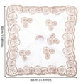thumbnail image 6 of Women's Sheer Mesh Scarf with Floral Embroidered Edges and Delicate Lightweight Drape - Pure White, 6 of 6