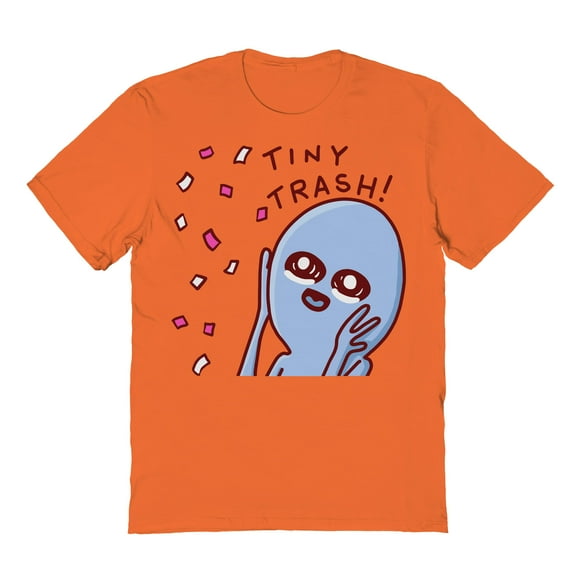 Nathan W Pyle Tiny Trash Graphic Orange Men's Cotton T-Shirt