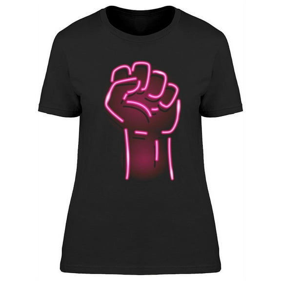 Raised Fist Neon Design T-Shirt Women -Image by Shutterstock, Female 3X-Large