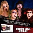 thumbnail image 2 of Retractable Halloween Vampire Fangs Teeth, Scary Creepy Fake Vampire Fangs Teeth, 2 of 5