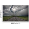 thumbnail image 2 of Wallmonkeys Large Tornado over the Road (3d Rendring) Peel and Stick Wall Decals Mural WM58296 (24 in W x 15 in H), 2 of 4