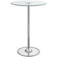 thumbnail image 1 of Pemberly Row 28" Table Ronde Contemporaine en Verre LED Table de Pub en Chrome, 1 of 17