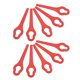thumbnail image 4 of 25 Pcs Lawn Mower Plastic Blade High Strength ABS Plastic Lawn Trimmer Grass Cutter Tool Replacement Blades Red, 4 of 5