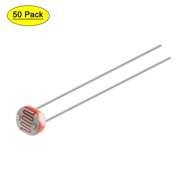 Unique Bargains 50pcs Photoresistor LDR 5mm Light-Dependent Resistor Sensor GL5539 5 Ohm Arduino