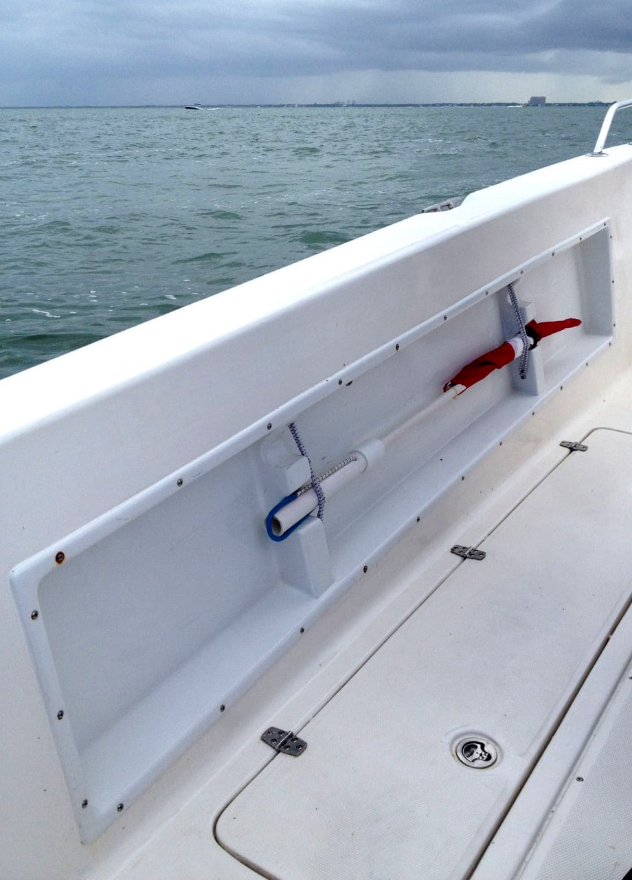 Spearfishing World 20" x 30" Nylon Boat Rod Holder American Outdoor Flag