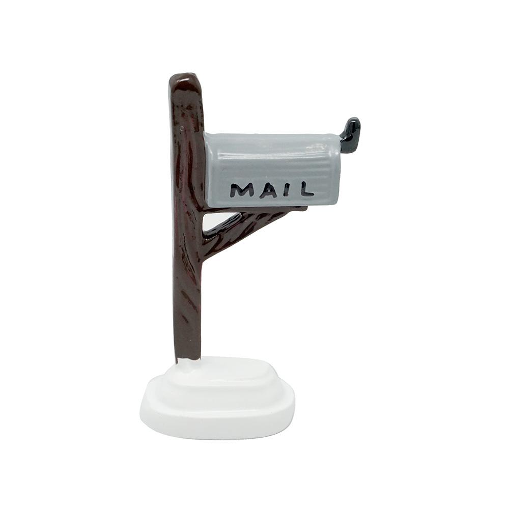 Miniature Wooden Mailbox, Silver, 21/2Inch