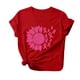 thumbnail image 4 of Fiudx Ropa de Mujer Blusa de Manga Corta con Estampado de Moda para Mujer, Divertida Camiseta con Cuello Redondo, 4 of 4