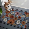 thumbnail image 3 of Blue Vintage Peony Entryway Rug 2'x3'&nbsp; Non Slip Front Door Mats, Summer Botanical Retro Art Entrance Rugs Indoor Outdoor Carpet, Washable Floor Mats Small Area Rug for Bedroom Kitchen, 3 of 8