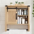 thumbnail image 7 of Buildhom Farmhouse Bathroom Medicine Cabinet with Sliding Barn Door & Adjustable Shelves, Multi-Purpose Wall Mounted, Natural Wood, 7 of 7
