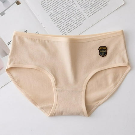 

Oaktree Women Cotton Panties Seamless Comfort Briefs Underwear Sweet Design Lingerie Mid-Waist Underpants