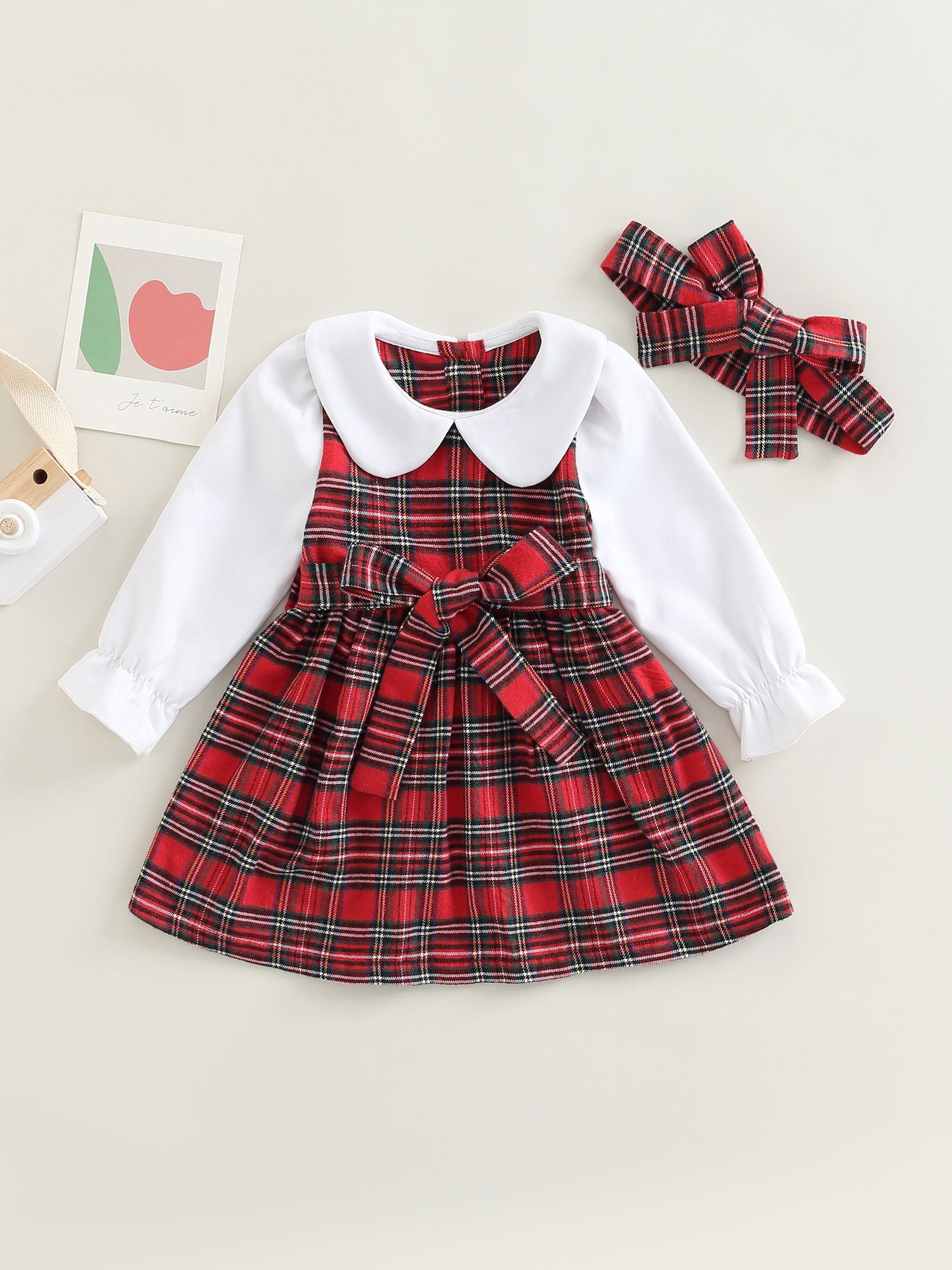 importar Series de tiempo compañera de clases MAHUAOYIXI Bebé Niña Navidad Bebe Niña Ropa Bebé Niña Niña Vestido Princesa  Vestido Rojo Cuadros Elegante Vintage, Rojo, 18-24 Meses: Moda |  lagear.com.ar