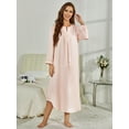 thumbnail image 2 of Richie House Womens Dusters Housecoats Button Long Nightgown Casual House Dress S-XXL RHW4071-A-XL, 2 of 5