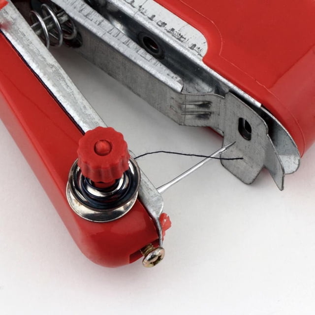Mini máquinas de coser Costura portátil Reparación Herramientas de trabajo manual (Rojo)