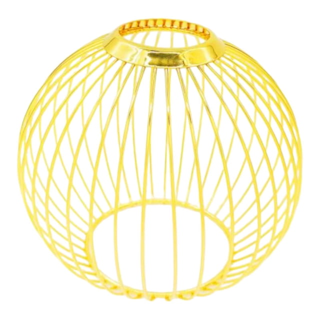 Pantalla de lámpara de hierro, cubierta de bombilla, decoración del hogar, accesorio de iluminación colgante industrial Oro 148x13cm