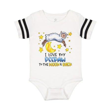 

Inktastic I Love my Peepaw to the Moon and Back Cute Sheep Gift Baby Boy or Baby Girl Bodysuit
