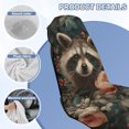 thumbnail image 4 of ZUXONGSY Car Seat Cover Towel Raccoon Peony Print Protection for Front Bucket Seats Sweat Athletic Running Towel Seat Covers Seat Protector for Dog, Pets, 4 of 8