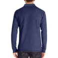 thumbnail image 5 of Men's Long Sleeve Polo Shirts Casual Button T-Shirts with Pocket Basic Lightweight Collared Golf Shirt Dark Blue S, 5 of 5