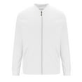 thumbnail image 1 of Blusa y camisa de cuello alto de manga larga para hombre, color liso, con bolsillos y cremallera, blusa de cuello alto para hombre, blusa de poliéster, 1 of 4