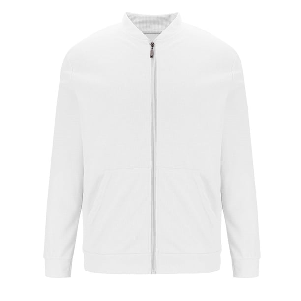 pstuiky camisas de manga larga para hombre, Blusa de cuello alto con bolsillos y cremallera de color liso para hombre tops de invierno para hombre xxl