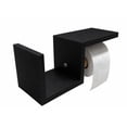 thumbnail image 2 of Porta Rollo Papel Higiénico Mdf Con Estante Moderno Baño Negro, 2 of 4