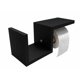 thumbnail image 2 of Porta Rollo Papel Higiénico Mdf Con Estante Moderno Baño Negro, 2 of 4