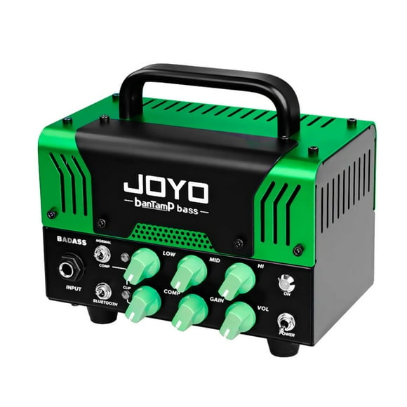 Cabezal de miniamplificador de bajo JOYO BADASS, tubo híbrido de 50 W con Bluetooth