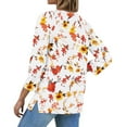 thumbnail image 4 of Womens Summer Tops 3/4 Length Sleeve V Neck Dressy Casual Tunic Tops with Pocket, 4 of 4