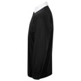 thumbnail image 3 of Front Row - Polo de manga corta liso para hombre/Caballero Modelo Classic (Negro/Blanco), 3 of 3