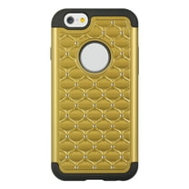 iPhone 6 / 6S Elegant Shining Diamond Ultra Thin Skin Case For Apple iPhone 6 / 6S With Drop Resistant, Shockproof Silicone Exterior (Gold/Black)