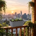thumbnail image 4 of Brown Rectangular Flowerpot Plastic Wavy Ruffled Edge Slot Home Garden Practical Tools，Rectangular Flowerpot Plastic Wavy Ruffled Edge Slot Home Garden Practical Tools Home Decoration, 4 of 9