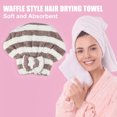 thumbnail image 3 of Unique Bargains Coral Fleece Hair Drying Towel Dry Cap Adult Hair Drying Towel Lightweight Strong Light Brown White, 3 of 7