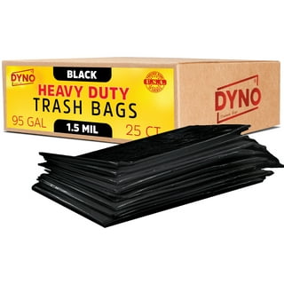 Bulk 150pcs 50 Gallon Trash Bags Black Garbage Bags 0.72mil 150PCS/CASE