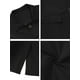 thumbnail image 5 of Gabardina para hombre Chaqueta con botones de un solo pecho Abrigo largo Negro S, 5 of 6