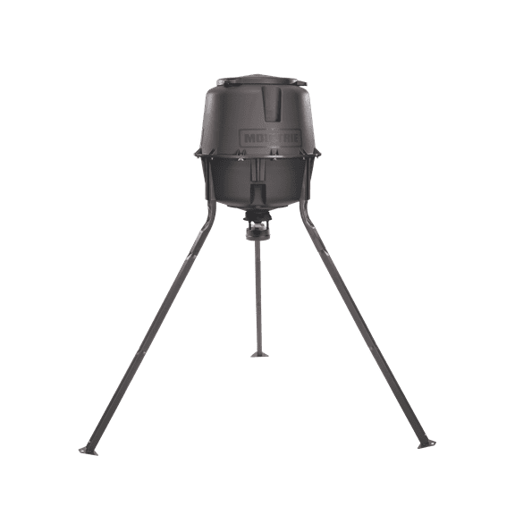 Moultrie 200 LB Deer Feeder Standard, Bluetooth Tripod Feeder with 360° Coverage and All-In-One II Feeder Kit