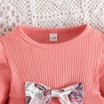 thumbnail image 4 of Gerichy Girls' Fly Sleeve Long Sleeve Top + Butterfly Print Pants 2-Piece Set Baby Girls Long Sleeve Outfits Clothes Set Ruffle T-shirt Tops And Pant Suit Floral Printed Flare Pants Outfit, 4 of 6