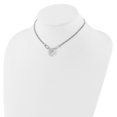 thumbnail image 3 of Diamond2Deal Collier Ras du Cou en Argent Sterling 925 Rhodié avec Cœur Poli 16 Pouces, 3 of 6