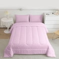 thumbnail image 2 of Homewish Geometric Circle Dot Bedding Comforter Set,Cute Polka Dots Twin Comforter Sets,Girls Pink Bedding Set For Teens,Super Cozy Room Decor Reversible,2-Piece, 2 of 8