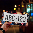 thumbnail image 4 of 1 Pcs Mushrooms License Plate Frame, License Plate Cover for Car Decorative Parts, Aluminum License Plate Bracket Holder Rust-Proof Weather-Proof for US Standard Car, 4 of 9