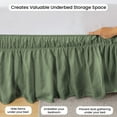 thumbnail image 3 of CCNY Wrap Around Style Bed Skirt California King Moss 15" Microfiber Bed skirt, 3 of 6