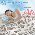 thumbnail image 3 of Brown Flower Cooling Blanket,Lightweight Breathable Summer Throw Blanket with Double Sided Cold Effect,Vintage Farmhouse Boho Leaf Spring Plant Picnic Blankets Bed Sheet for Hot Sleepers 40"x60", 3 of 8