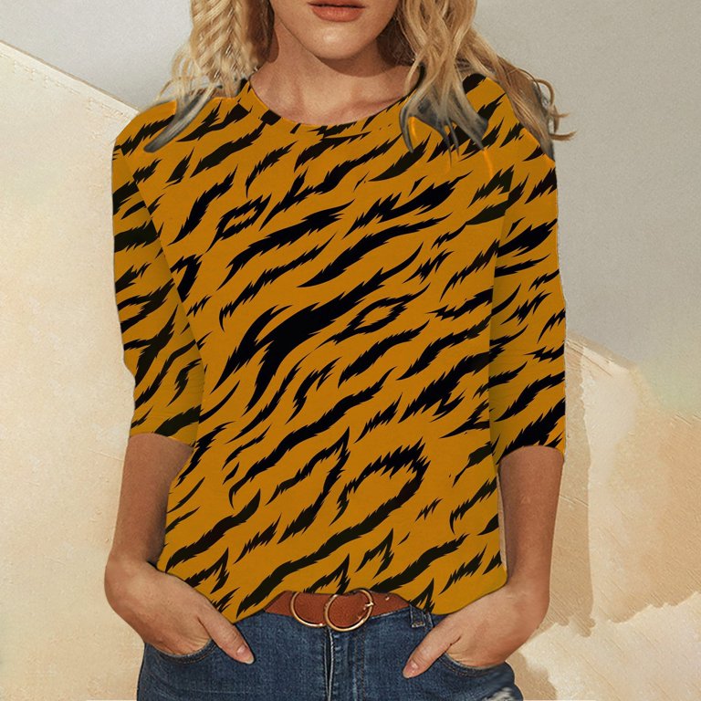 The Tiger Print Blouse | Purple + Yellow