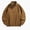 Brown, variant on Men's Water-Resistant Hooded Softshell Windbreaker Jacket for Travel Black 3XL
