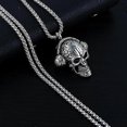 thumbnail image 5 of HIP HOP Rock Large Skull Head Pendant Chain Necklace For Men Halloween Skeleton Gift, 5 of 5