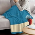 thumbnail image 3 of Blue Daisy Vase Blanket Soft Cozy Warm Throw Blanket for Couch, Plush Fuzzy Flannel Fleece Blankets for Sofa, Spring Floral Modern Art Bed Blankets Lightweight Gifts for Women, 50"x60", 3 of 9