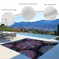 thumbnail image 3 of Boho Floral Outdoor Rug for Patio/Deck/Porch, Non-Slip Large Area Rug 5 x 8 Ft, Abstract Bohemia Flower Plant Black Indoor Outdoor Rugs Washable Area Rugs, Reversible Camping Rug Carpet Runner, 3 of 8