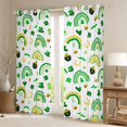 thumbnail image 2 of Manfei St.Patrick Day Curtains Pack of 2 (42x84 Each),Four Leaf Clover Curtains Blackout,Green Rainbow Striped Bedroom Curtains For Girl Boys,Super Cozy Room Decor, 2 of 6