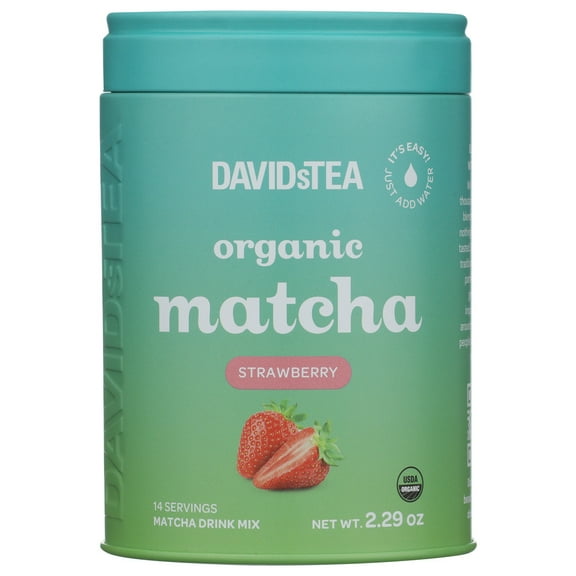 David's Tea Strawberry Matcha Tin 2.29 oz (Pack of 6)