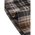 thumbnail image 6 of INSPIRE CHIC Women's Plaid Cropped Trousers Button Casual Tartan Check Work Pants M Brown, 6 of 8